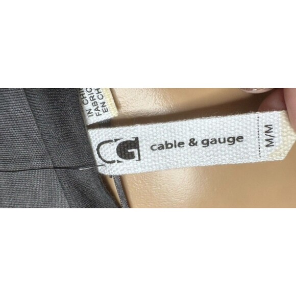 Cable & Gauge MEDIUM V-Neck Pocket Tee Distressed Charcoal NEW NWT Rock Classy - Picture 7 of 10